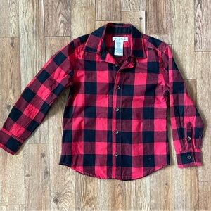 Tommy Bahama Buffalo Plaid Button Down Collared Shirt Red Black Small 5/6